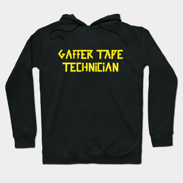 Gaffer tape technician Yellow Tape Hoodie by sapphire seaside studio